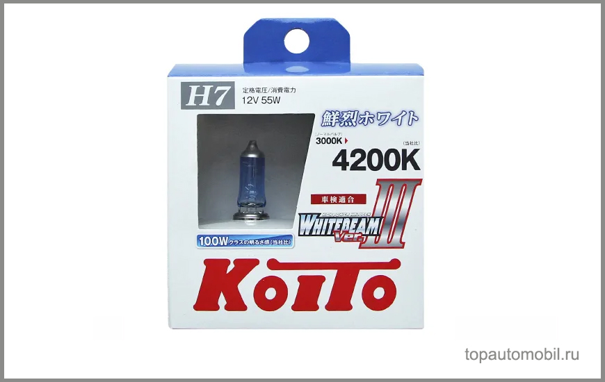 KOITO Whitebeam III H7 P0755W 4200K 12V 55W (100W